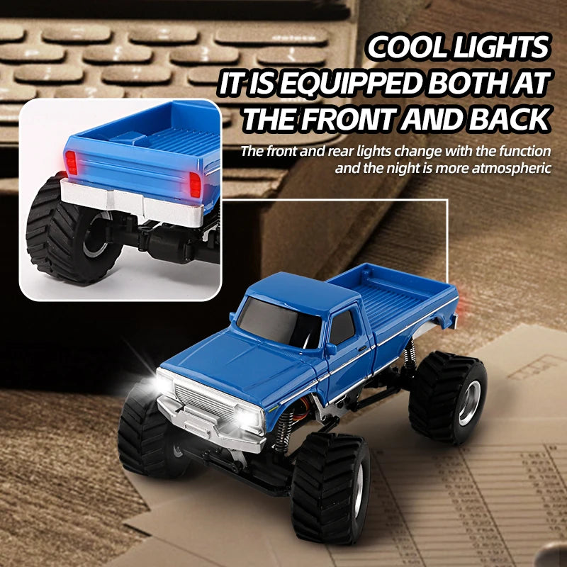 1/36 RC Crawler Car 2.4G 4WD Off-road Climbing Electric Remote Contorl Vehicle RTR Model with LED Lights Toys for Children