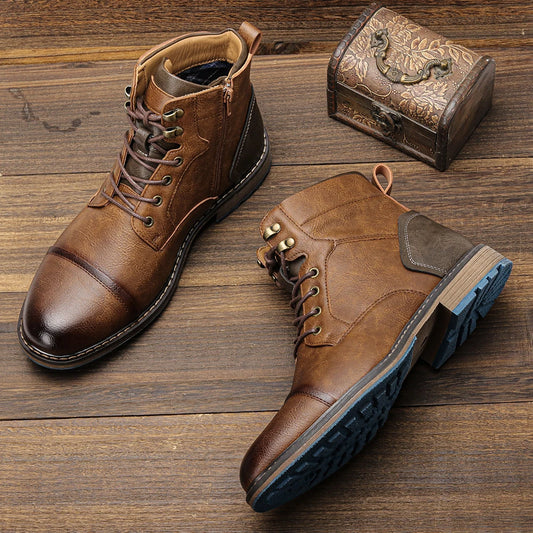 Retro Men Boots Outdoor Casual Fashion Ankle Boots Everyday
