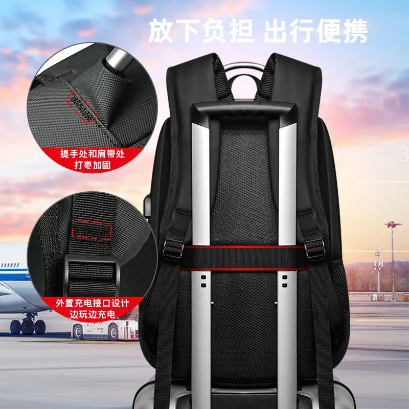 Men's Men's Large Capacity Laptop Backpack - Waterproof & Commuter Bag