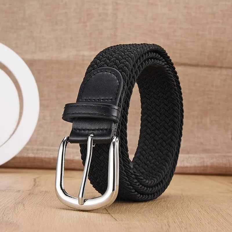 Unisex Woven Elastic Belt Casual Outdoor Sports 3.3 cm