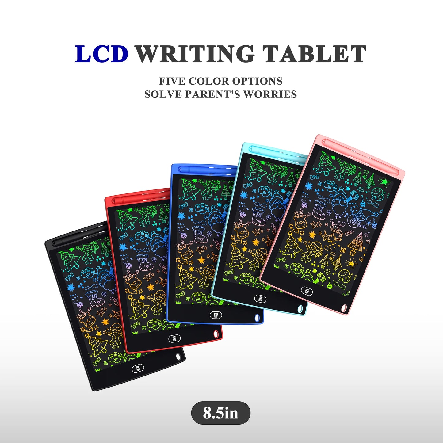 8.5 Inch LCD Children's Writing Board 10pcs of Reusable Magic Drawing Board with Stylus Eco-Friendly Erasable Doodle Board Gifts