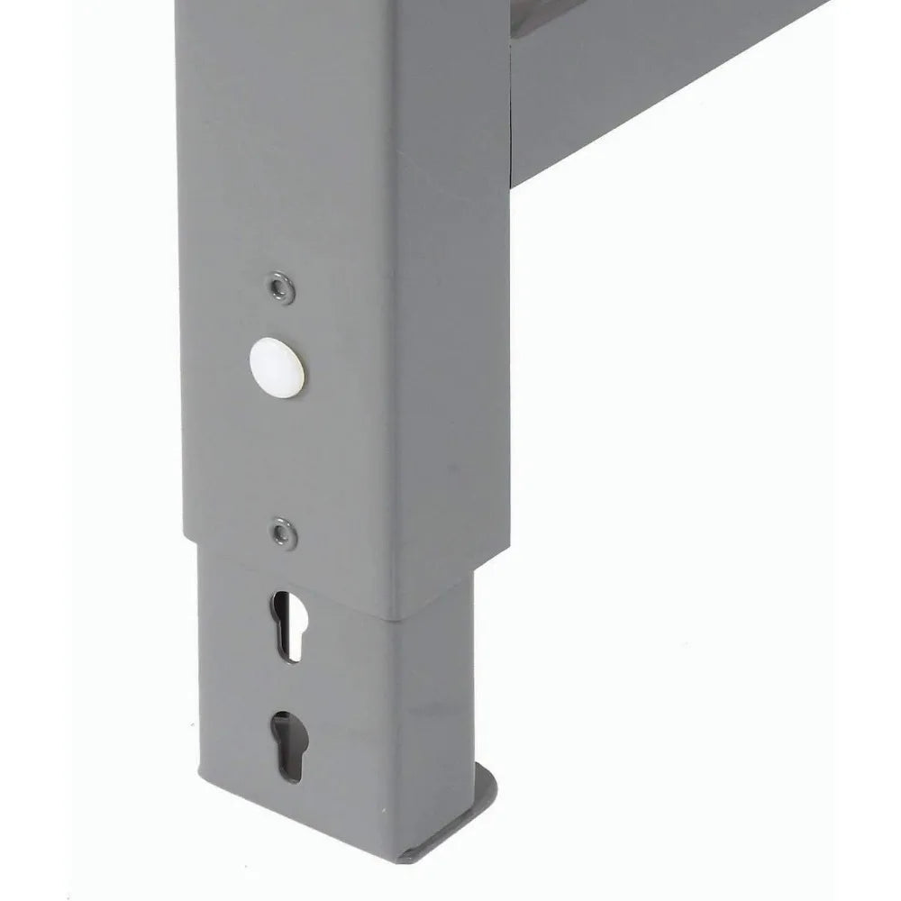 Adjustable Height Workbench C-Channel Leg, 72" W x 30" D, 1-1/2" Shop Top Square Edge, Gray