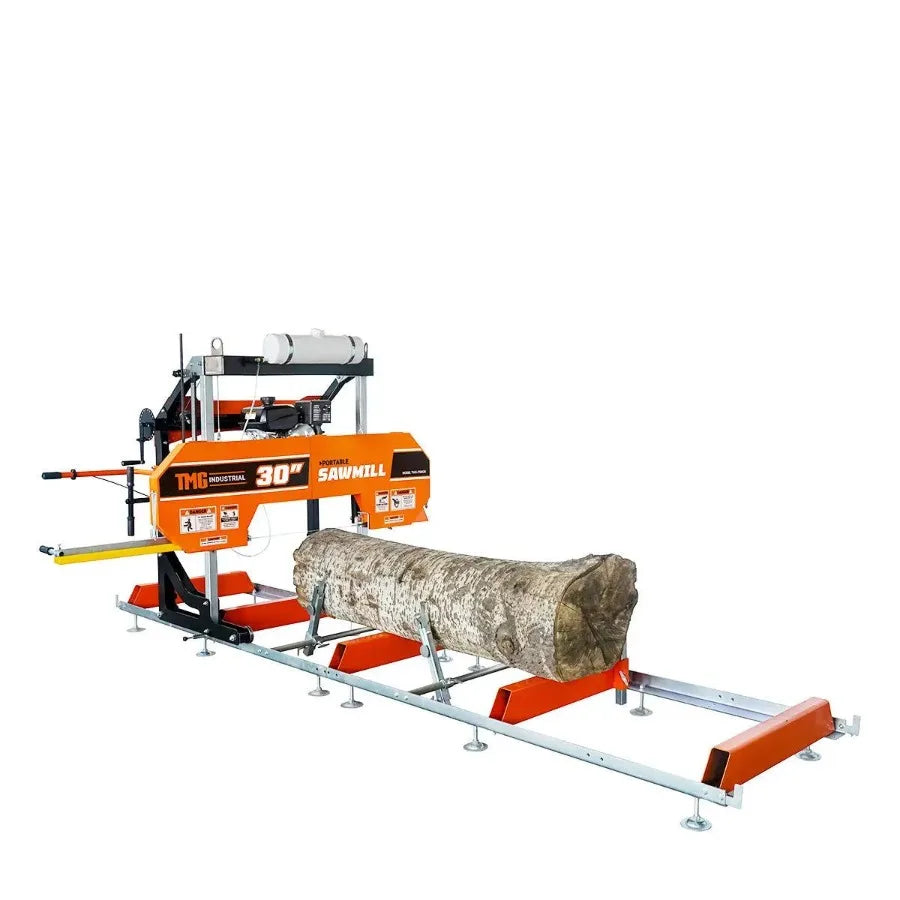 30 Portable Sawmill 14 HP Kohler Engine 28 Board Width 12' Log Length 14.5' Track Bed TMGPSM30