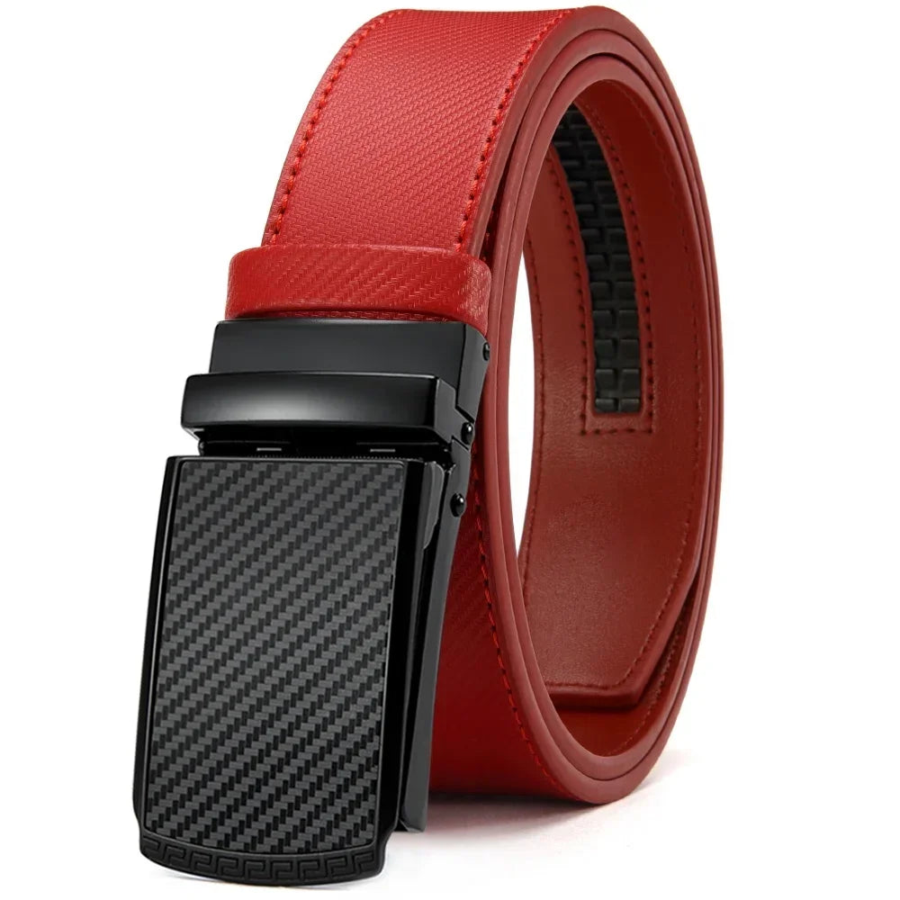Automatic Genuine Leather Belt For Men Black Designer