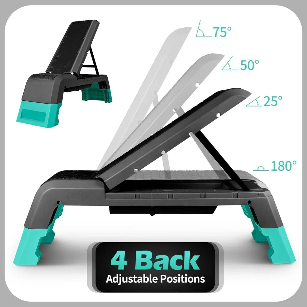 Multifunctional Aerobic Deck with Cord Workout Platform Adjustable Dumbbell Bench Weight Bench Professional Fitness Equipment f