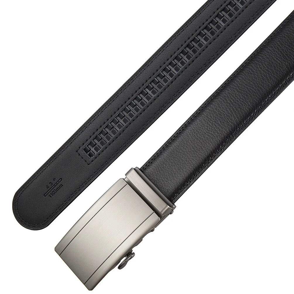 Famous Brand Belt Male Designer Automatic Buckle Genuine Leather Men Belt  Luxury Belts for Men 3.5cm New Black Brown Plus Size