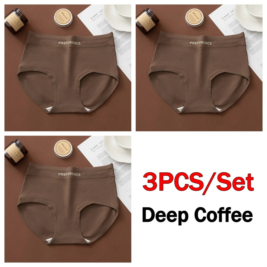 3PCS/Set Letter Seamless Women Panties Underpanties Sports Soft Female Underwear Large Size Sexy Pure Cotton Women's Intimates