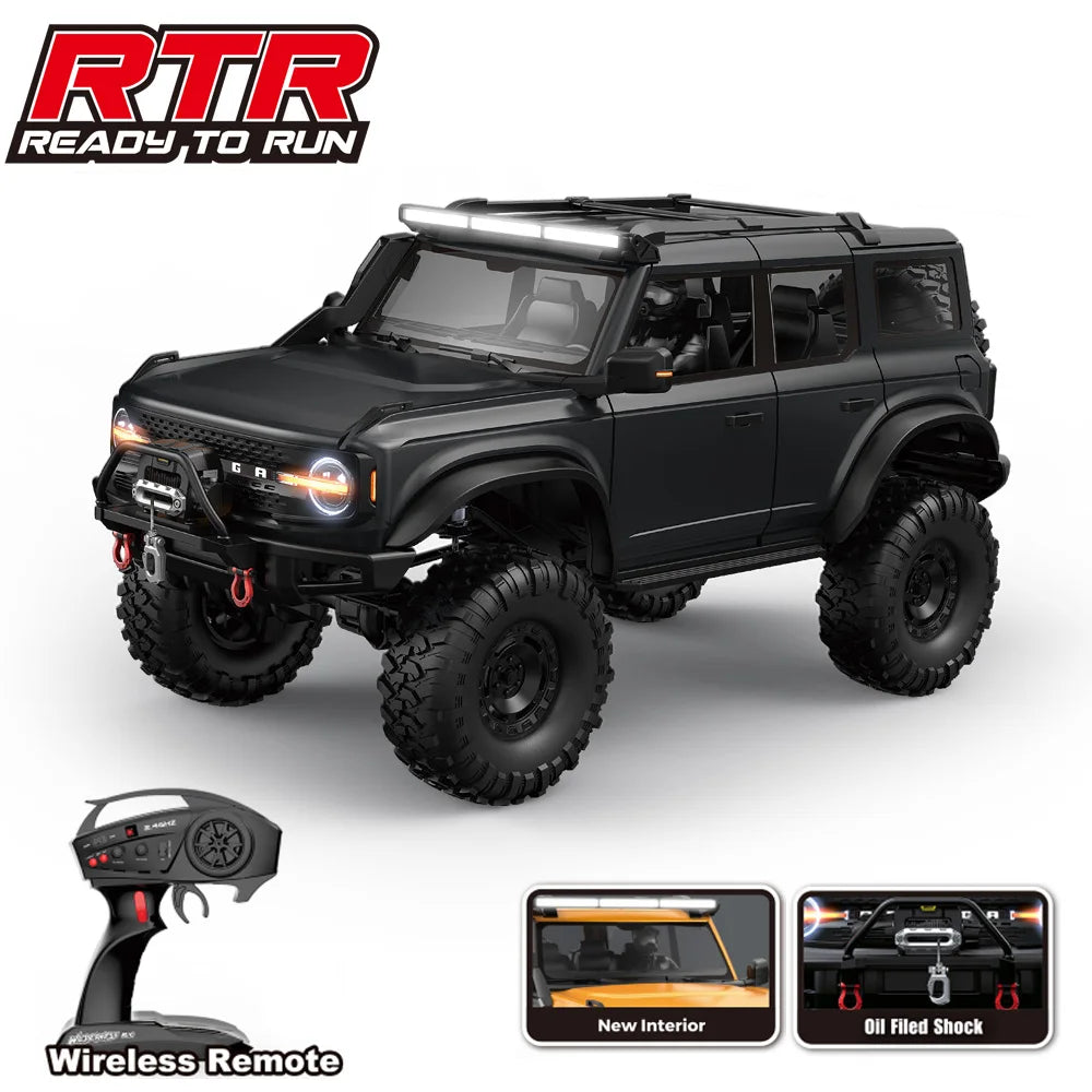 1/10 RC Crawler Upgrade HB Rc Model 4WD RTR with LED 2.4G Electric Remote Control Rock Off-road Vehicle for Adults US Shipping