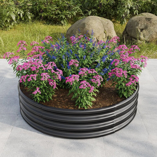 Tall Round Raised Garedn Bed, Outdoor Garden Raised Planter Box, Backyard Patio Planter Raised Beds