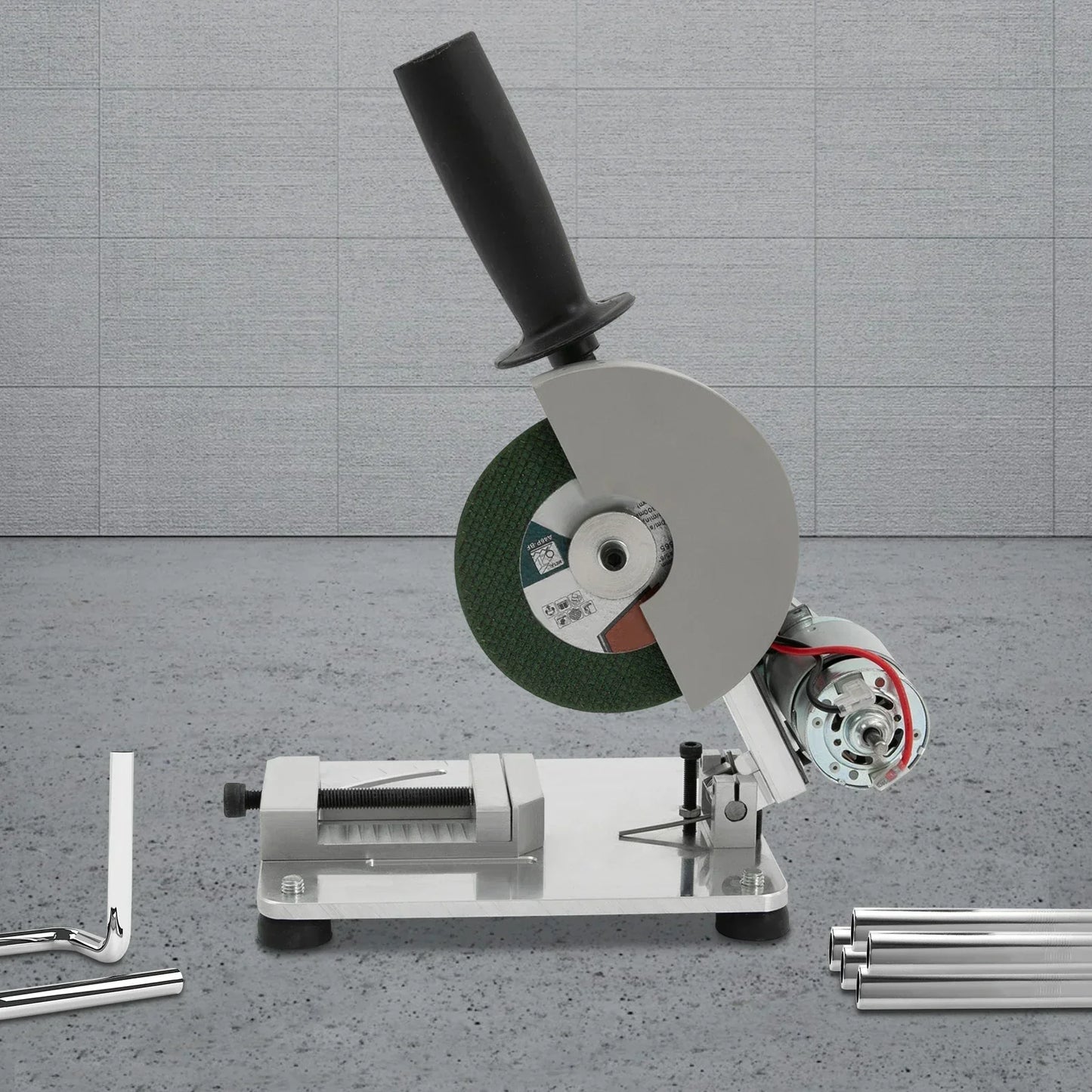 96W Table Saw Multifunction 2*Saw Blade 0-45° for Wood Steel Aluminum Cutting Saving Time 9000rpm Portable Tabletop Saw