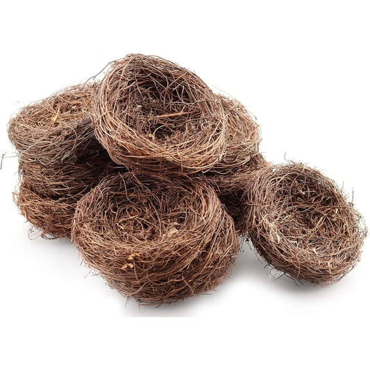 exasinine 10 pcs 5.5'' artificial bird nest for crafts, easter, party, wedding, patio garden, succulent planter, moss landscape,