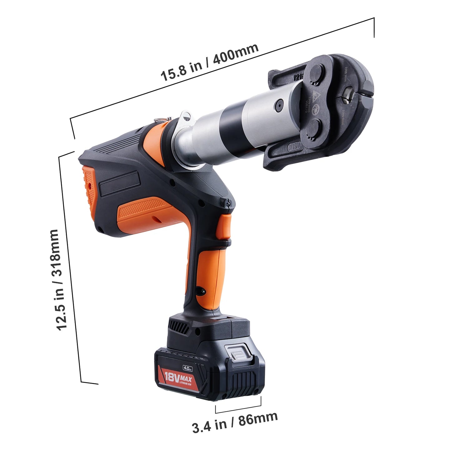 VEVOR Pro Press Tool 18V Electric Pipe for 1/2inch to 2inch Stainless Steel Copper PEX Brushless Motor 6 Pro Press Jaws