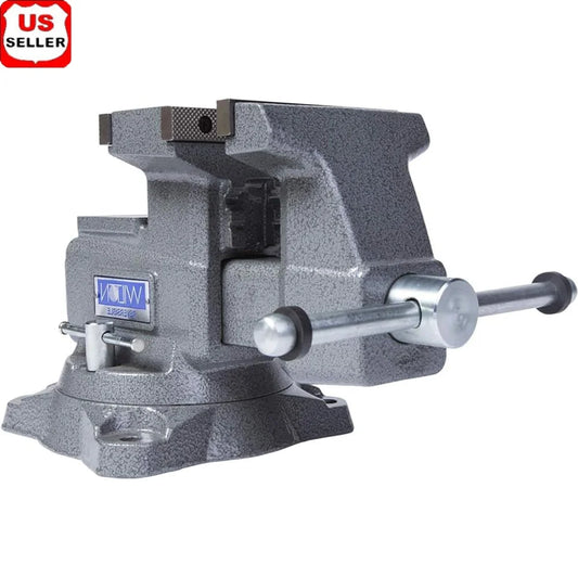 Professional Reversible Bench Vise 5.5 Inch Jaw Width 10.75 Inch Opening Cast Iron Tool for Woodworking and Metalworking