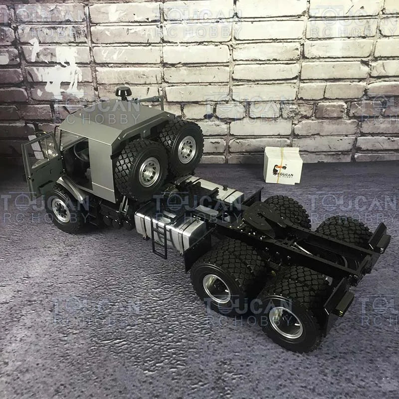US Stock 1/14 JDM Metal 6x6 RC Off Road Car Tractor Truck Vehicle with Differential Axle Metal Chassis for Adults Toy TH17202