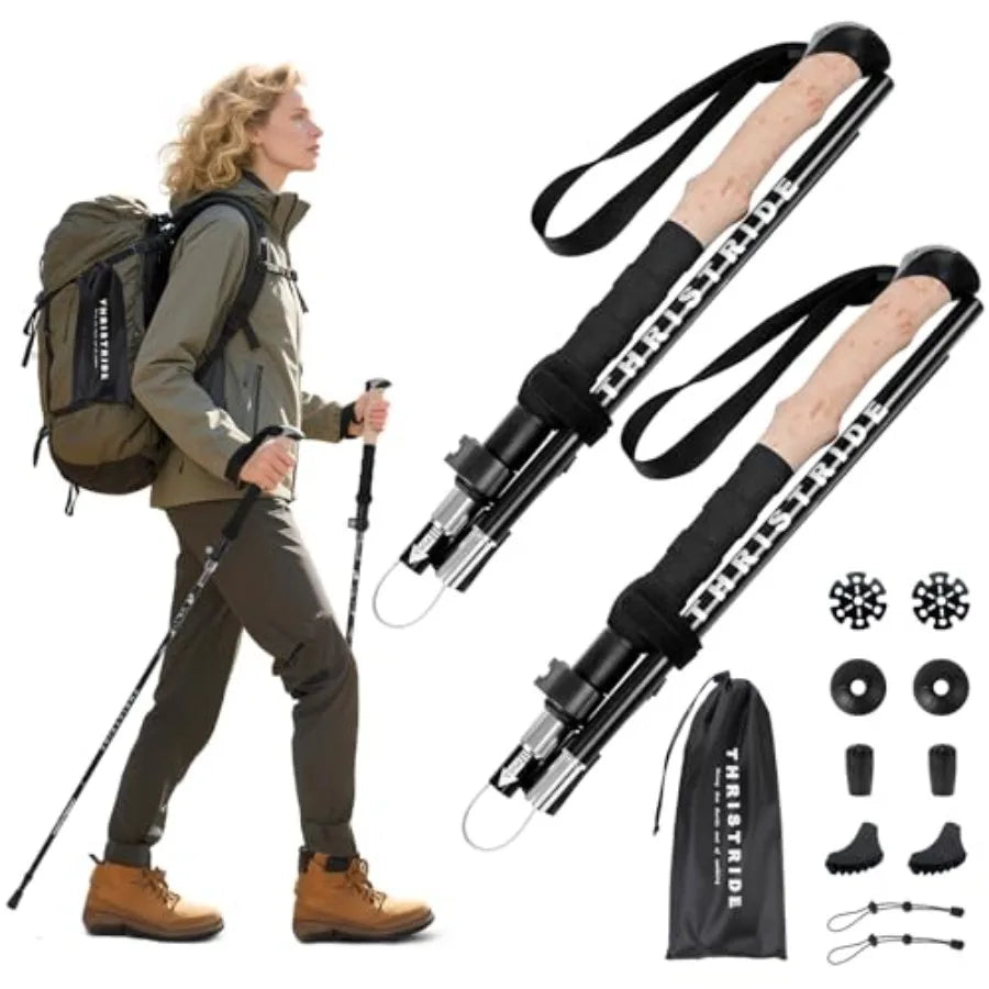 Aviation Aluminum Trekking Poles All Terrain 4 Seasons