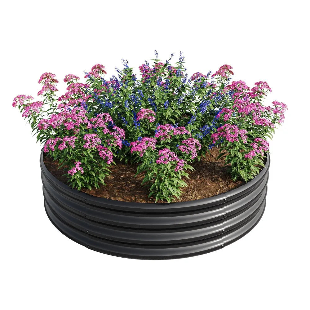 Tall Round Raised Garedn Bed, Outdoor Garden Raised Planter Box, Backyard Patio Planter Raised Beds