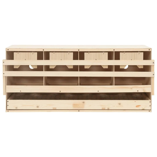 Chicken Laying Nest 4 Compartments Pine Wood Nesting Box 106x40x45cm Farming Supplies