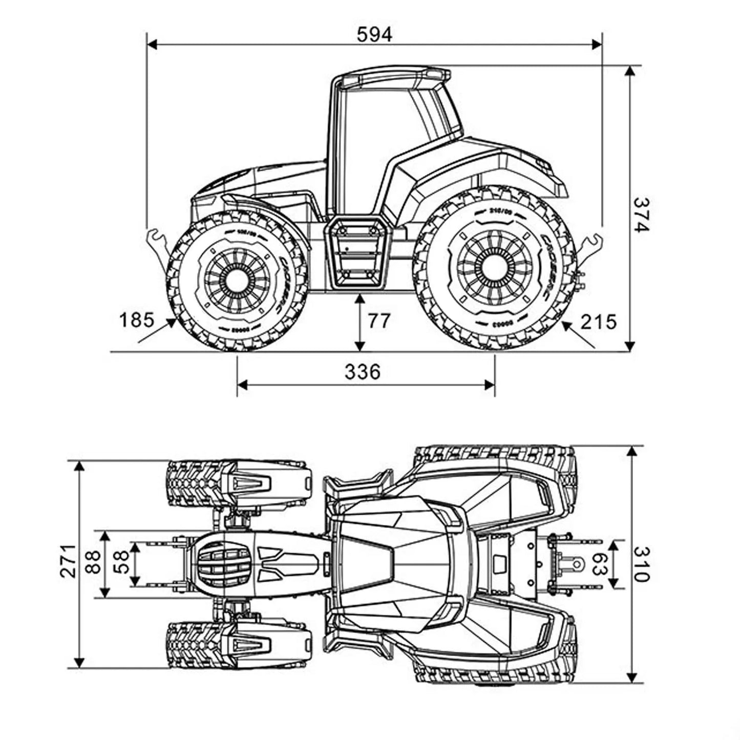 US Stock CROSSRC 1/8 TL4 Iron Bull RC Tractor Remote Control Toy Car with 2-speed Gear Light Motor for Adults Hobby TH24520