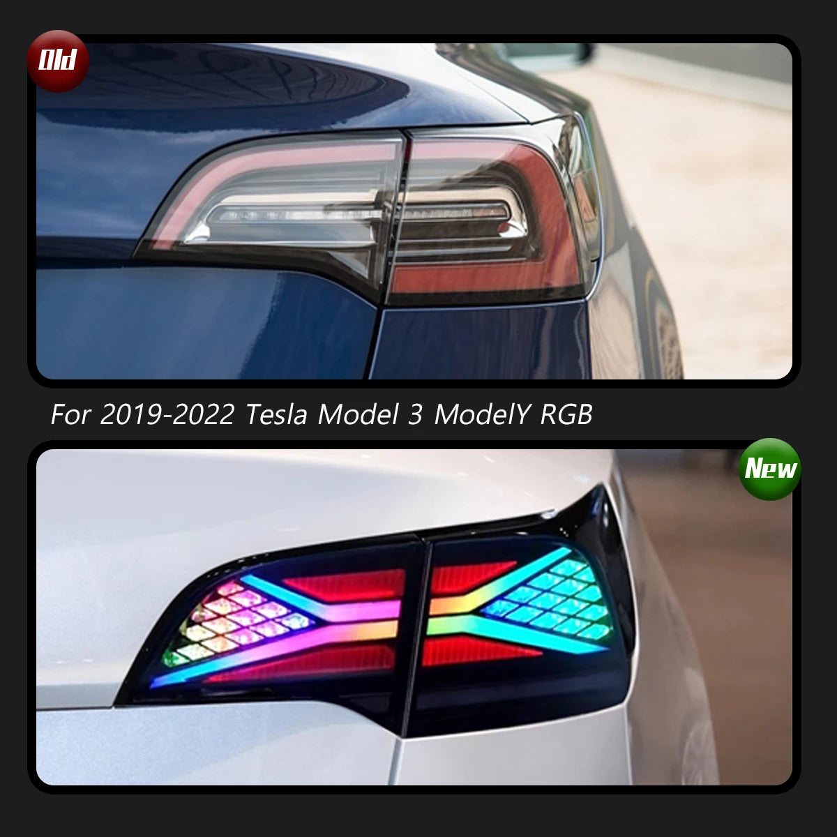 TYPY Car Lights For Tesla Model 3/Y RGB 2019-2022 Taillight LED Projetor Tail Lamp Daytime Running Light Automotive Accessories