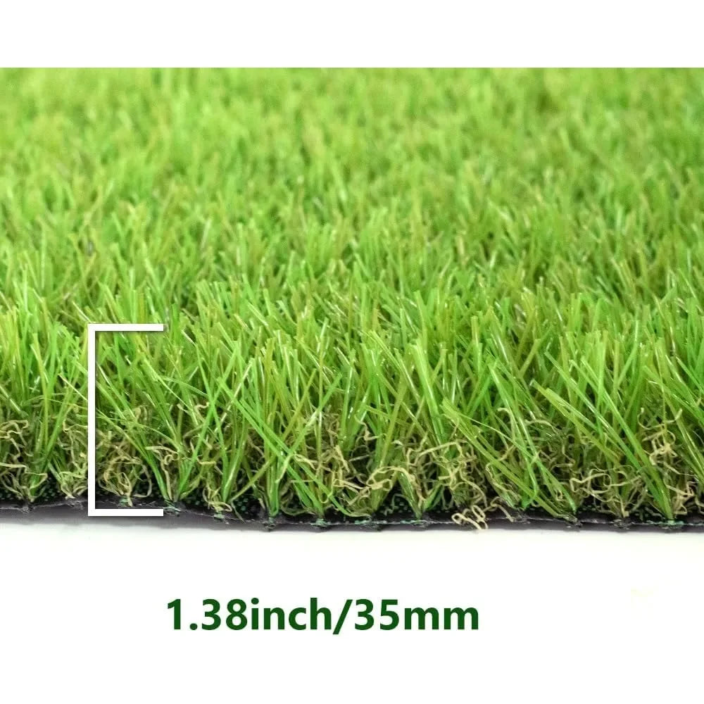 9FT x 27FT Artificial Turf 1.38inch Simulated Synthetic Fake Grass with Drainage Holes, Reusable Grass Urinal for Dogs, Backyard