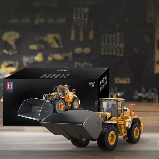 US Stock Double E L260H RC Loader 1/16 E592 Electric Loader Remote Control Cars Sound Rotaion Light Toy Boy Construction Trucks