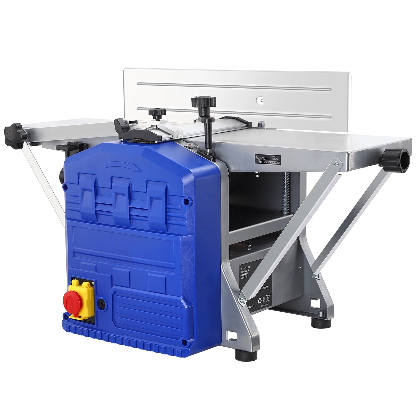 Power Benchtop Planer, 1250W Powerful Benchtop Planer Worktable Thickness Planer with Low Noise for both Hard & Soft Wood