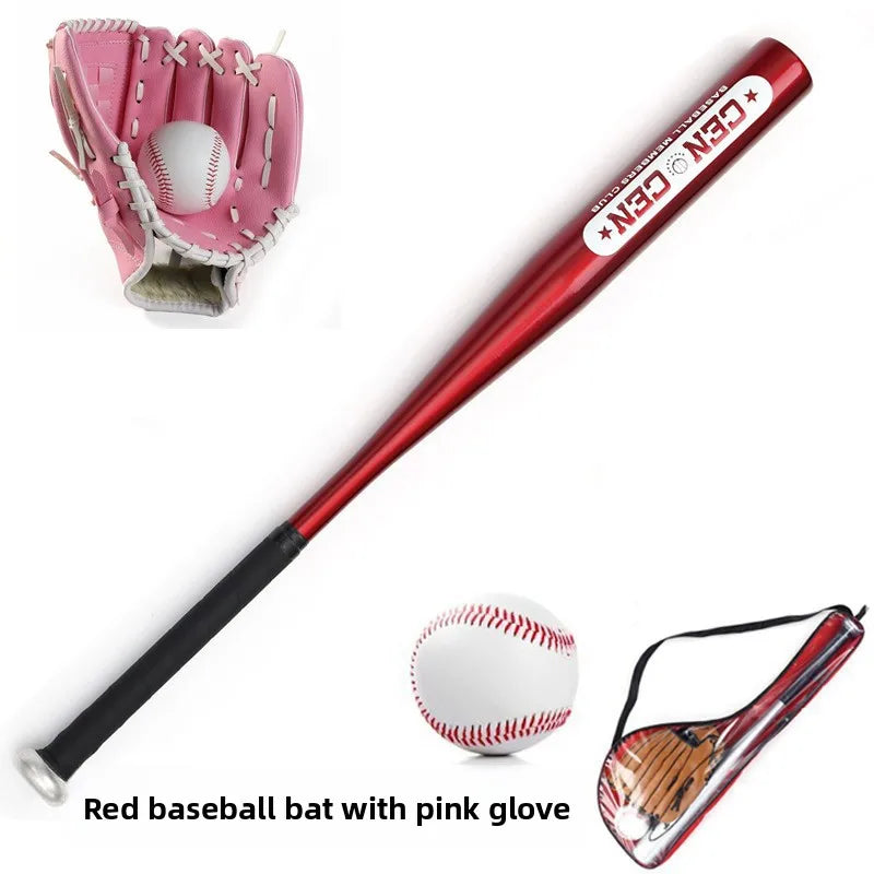 Beginner Children's Baseball Equipment Set Leather Glove Youth Bapa Aluminum Alloy Basswood Oak Training Baseball Bat
