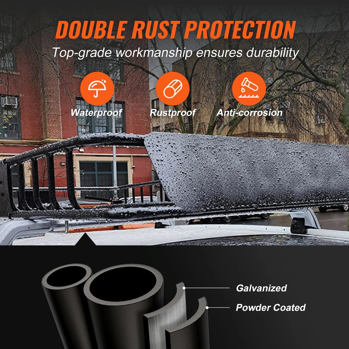 SucceBuy Roof Rack Cargo Basket 46"x36"x4.5" / 51"x36"x5" Rooftop Cargo Carrier Heavy-Duty 200LBS Capacity for SUV Truck Vehicle