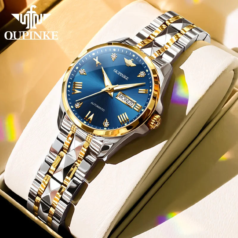 OUPINKE 3171 Fashion Ladies Watches Bracelet Set Box Automatic Mechanical Watch for Women Date Brand Original  Luxury Wristwatch