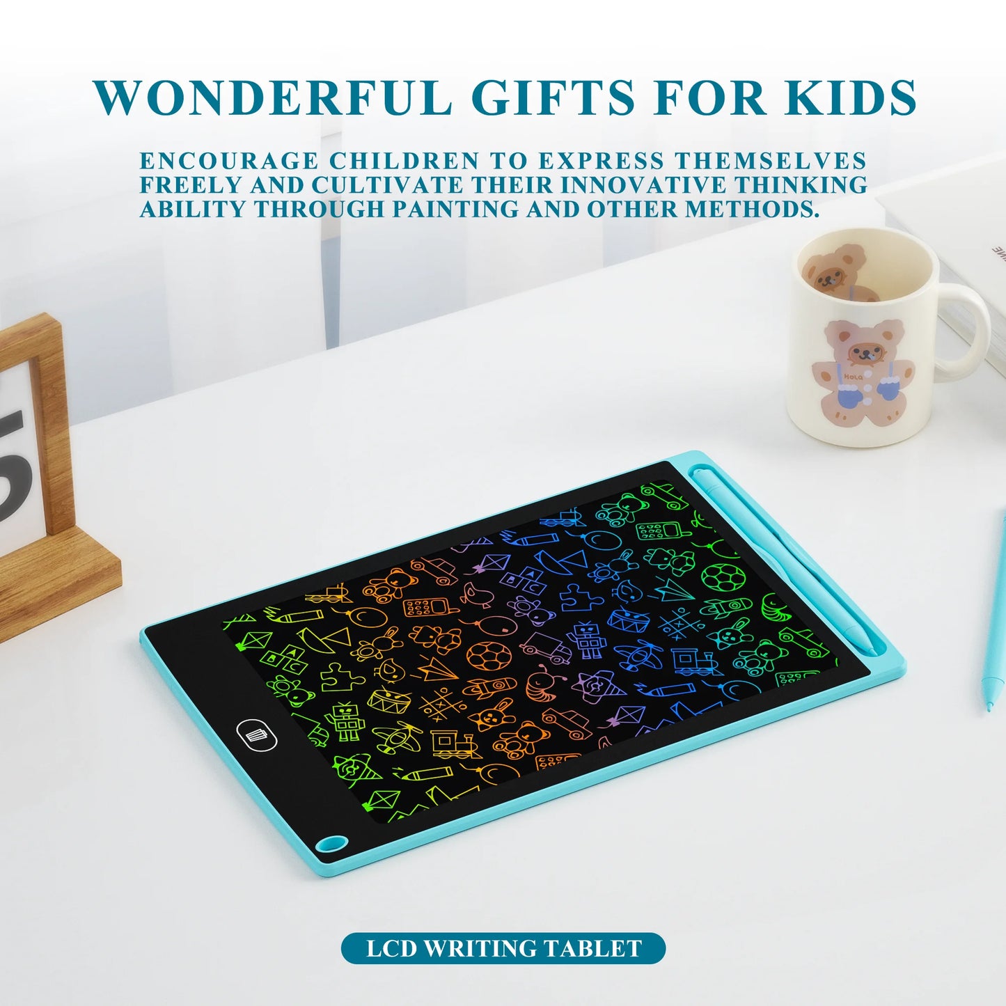 8.5 Inch LCD Children's Writing Board 10pcs of Reusable Magic Drawing Board with Stylus Eco-Friendly Erasable Doodle Board Gifts