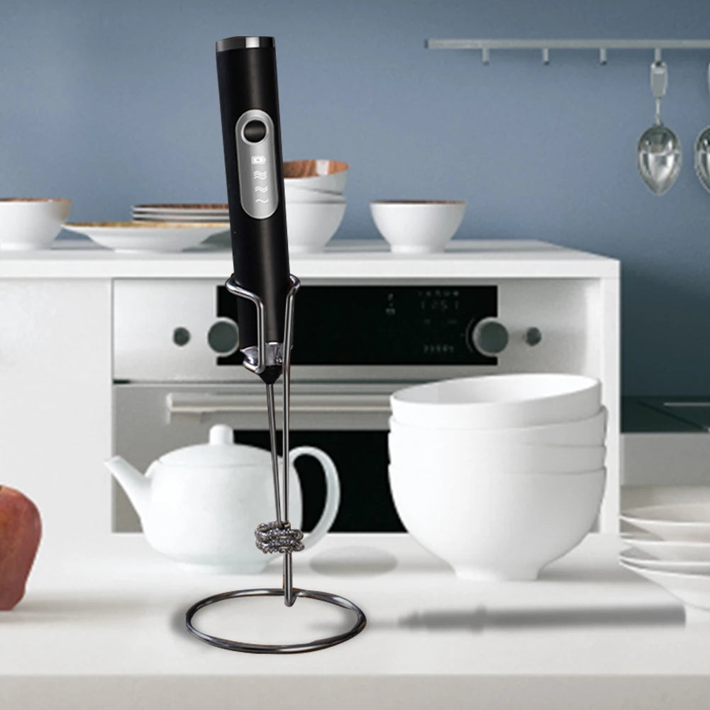 Coffee Milk Drink Egg Mixer Household Electrical Mini Coffee Maker Whisk Mixer Portable 3 Speeds Stainless Steel Kitchen Gadgets