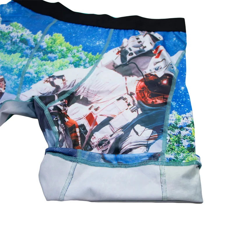 5Pcs Men Underwear Boxers Print Man Panties Lingerie Men Underpants Boxershorts Trunks Plus Size Breathable Seamless Men's Boxer