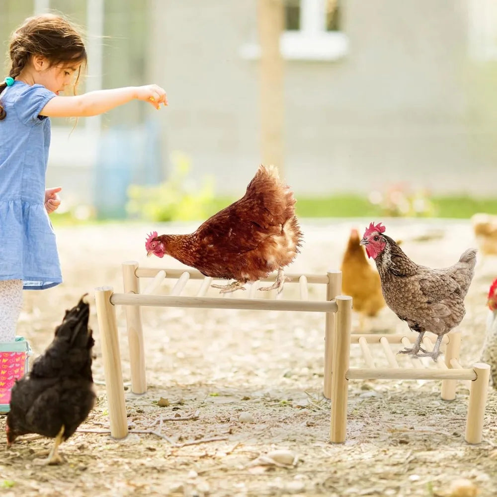 Chicken Perch Roosting Ladder for Chicken Coop Jungle Gym and Toys for Poultry