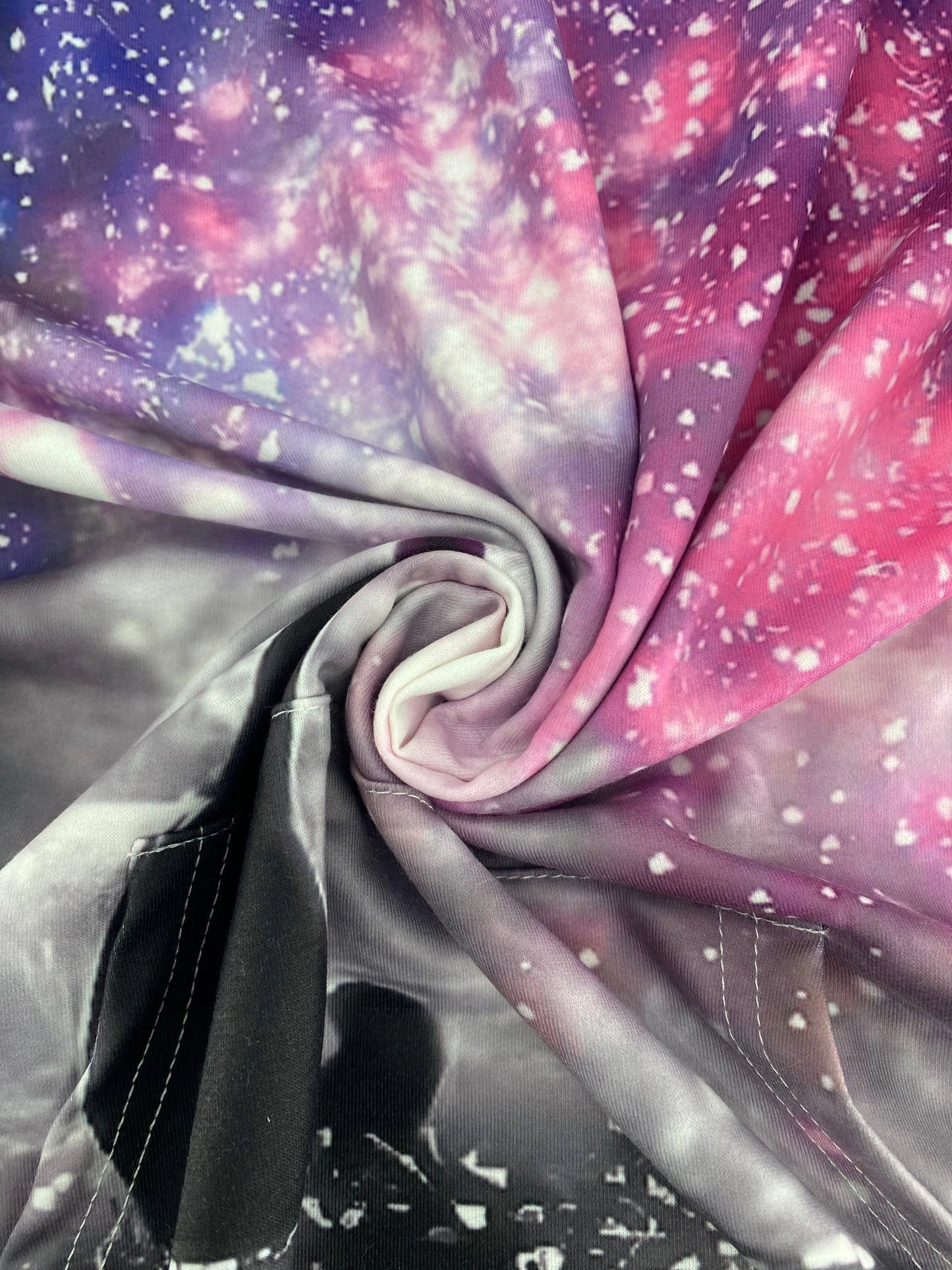 Plus Size Women's Hooded Sweatshirt Star Cat Print Hooded Sweatshirt, with Flap Pocket Pantss
