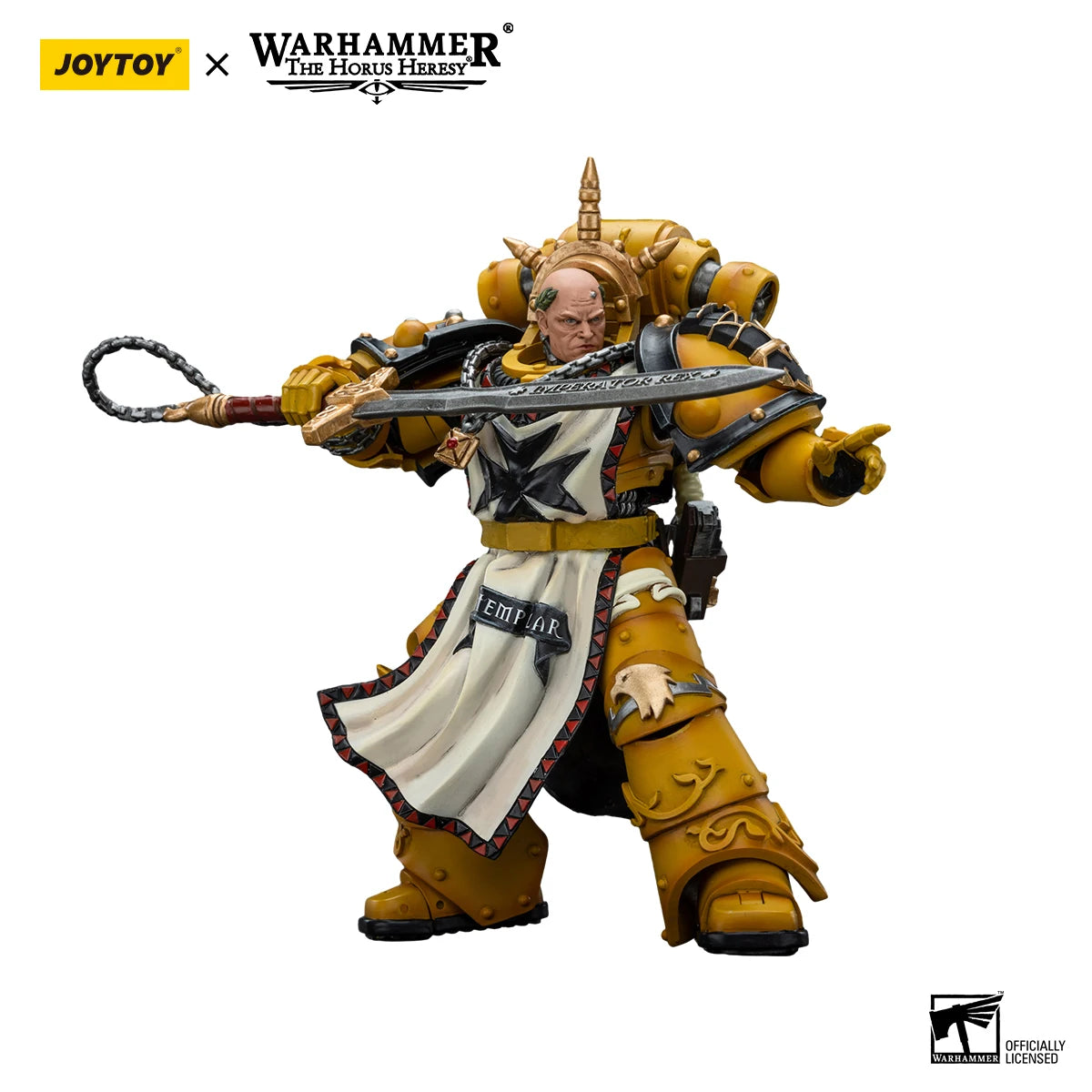 JOYTOY Warhammer 40K 1/18 Action Figure Imperial Fists Sigismund, First Captain of the Imperial Fists Anime figures Toys Model