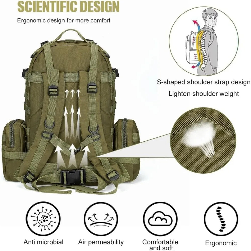 Military Tactical Backpack 40 to 50 L Molle System Rucksack