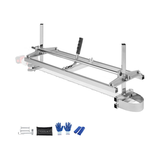 SucceBuy Chainsaw Mill Planking Milling 36 48 Inch Guide Bar Wood Lumber Cutting Portable Sawmill Aluminum Steel Chain Saw Mill