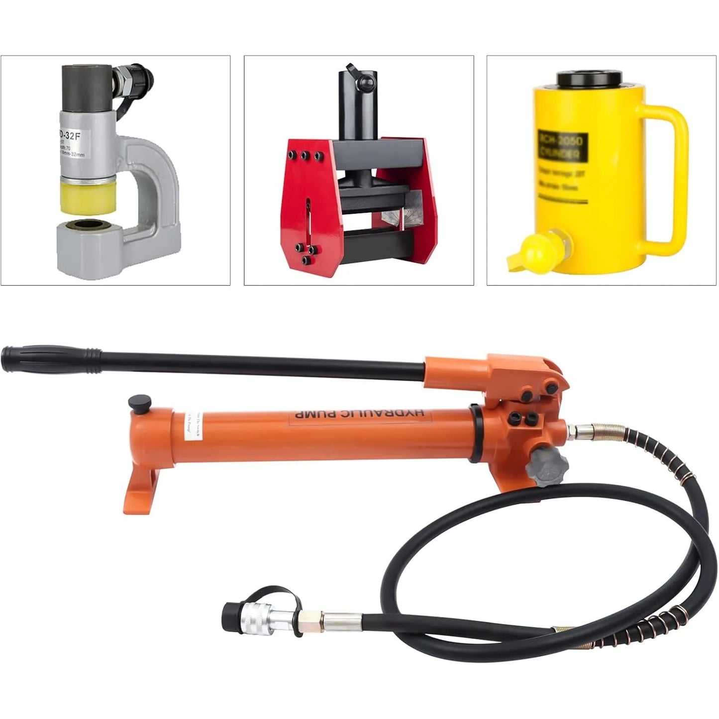 CP-700 Manual Hydraulic Pump, 70/1000 MPa Portable Hydraulic Hand Pump Pressure with Thickened Plunger