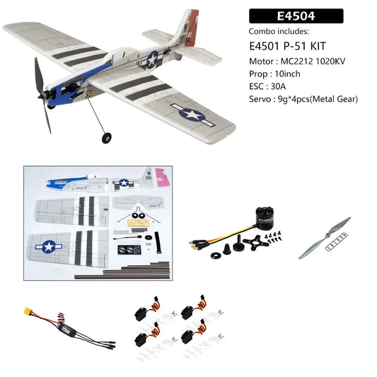 Dancing Wing Hobby E45 P-51 1000mm Wingspan EPP RC Airplane Fighter KIT/ KIT+Motor+Props+Servo+ESC Power Combo