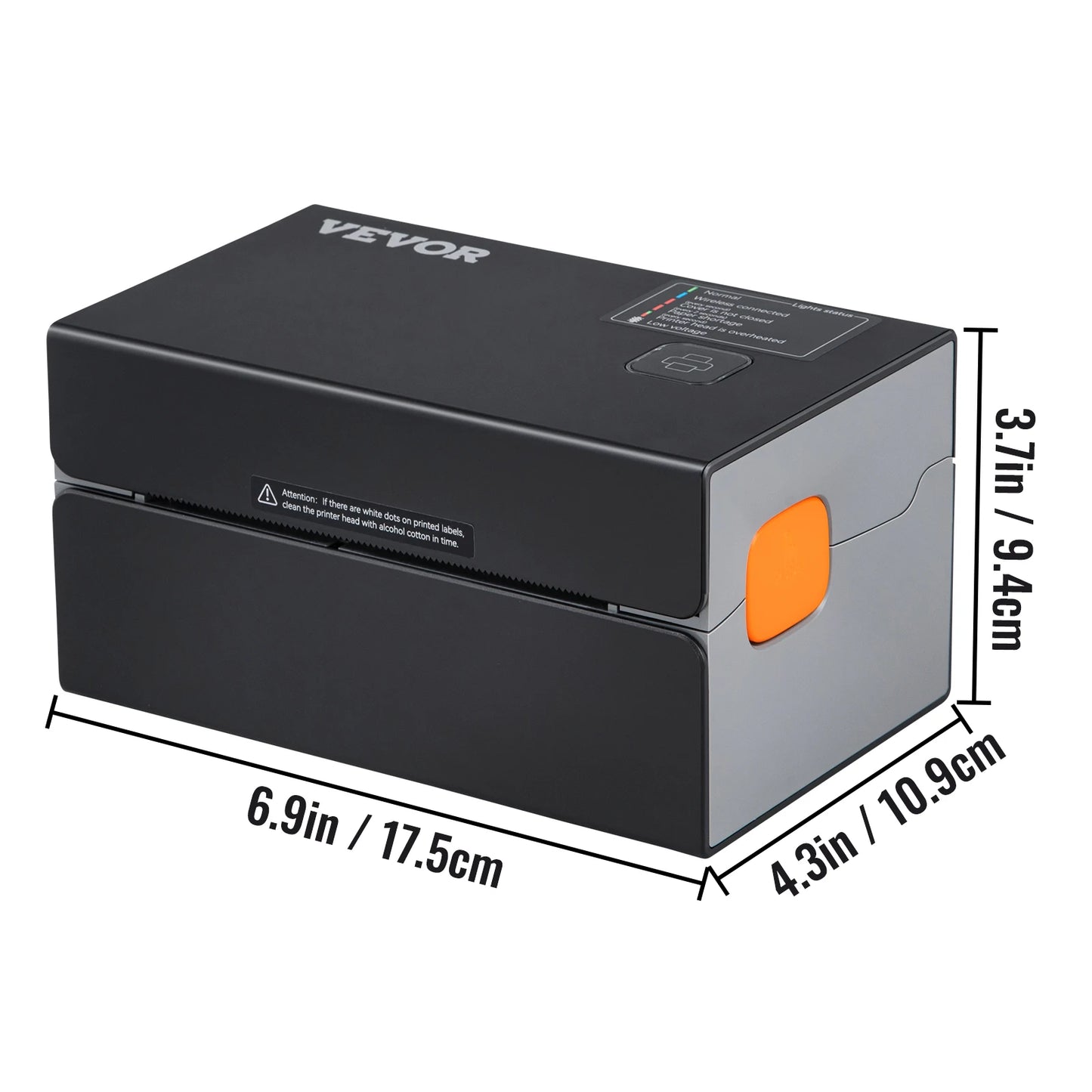 SucceBuy Thermal Label Printer Portable 300DPI for 4x6 Mailing Packages Printing w/ Bluetooth & Automatic Label Recognition