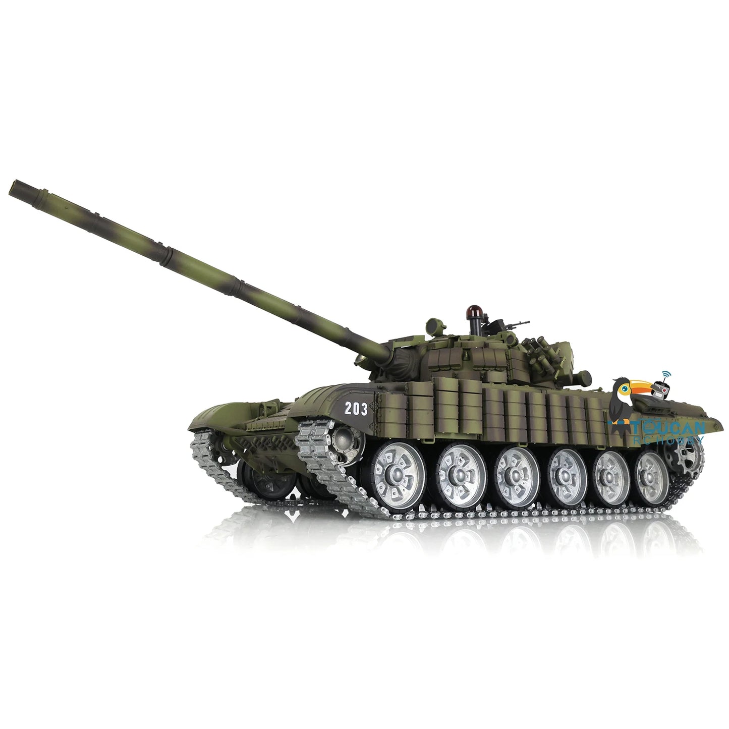 US Stock Heng Long 1/16 RTR T72 RC Battle Tank 7.0 Mainboard Tracked Car Metal Tracks Strong Motor Long 3939 Panzer TH20574