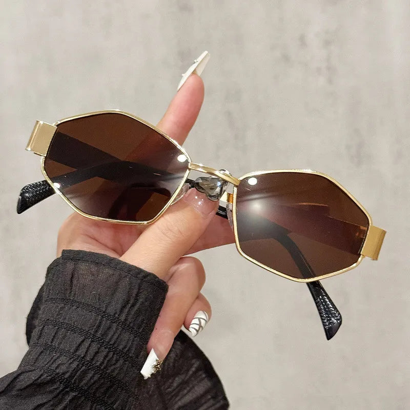 Vintage Special-Shaped Sunglasses Women Men Square Sun Glasses Female Retro Polygon Oculos De Sol ﻿for Male Eyeglass Eyewear