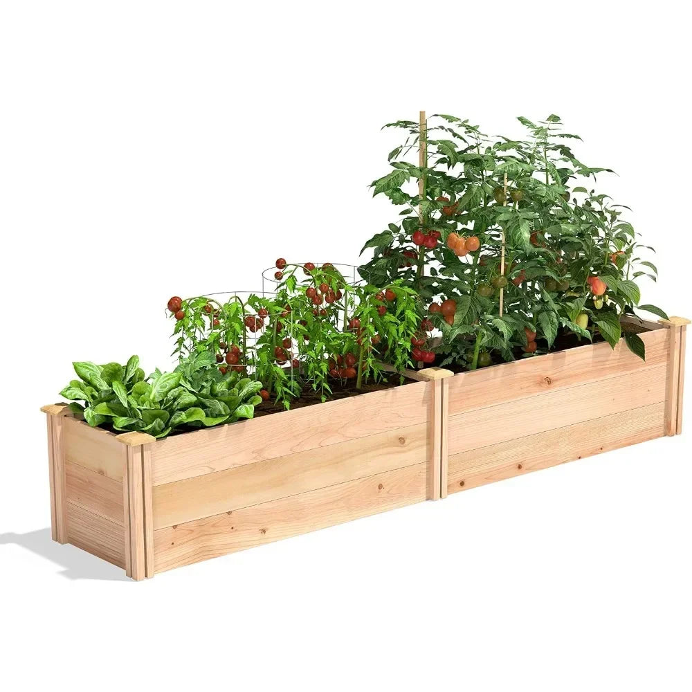 Cedar Raised Garden Bed, 16" x 96" x 16.5" - Made in The USA with North American Cedar