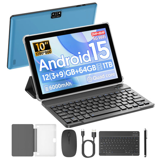 10-inch Android 13 tablet, quad-core processor, 7GB (3G+4G memory expansion) RAM+64GB ROM, dual cameras, WiFi, Bluetooth