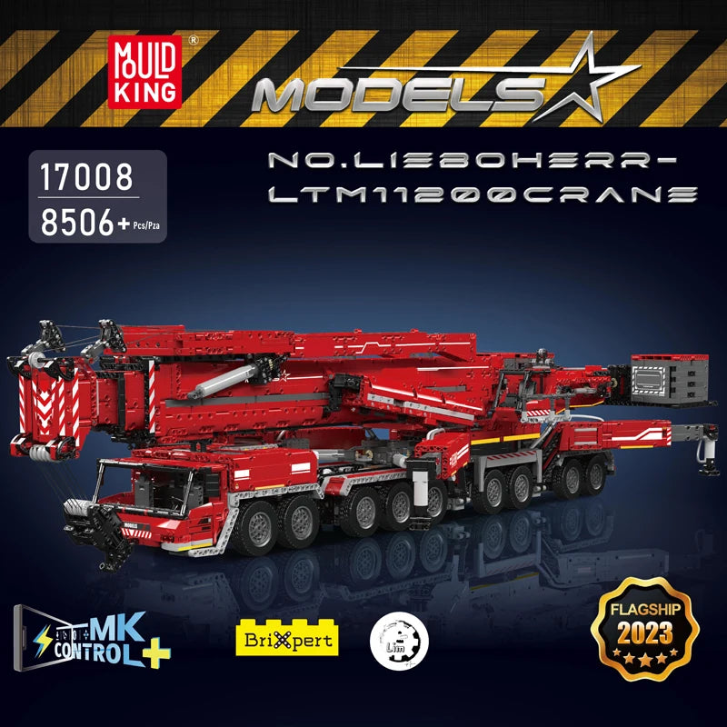 Mould King 17007 17008 Technical Car Toys Motorized LTM 11200 Crane Building Block Assembly Truck Brick Set Kids Christmas Gift