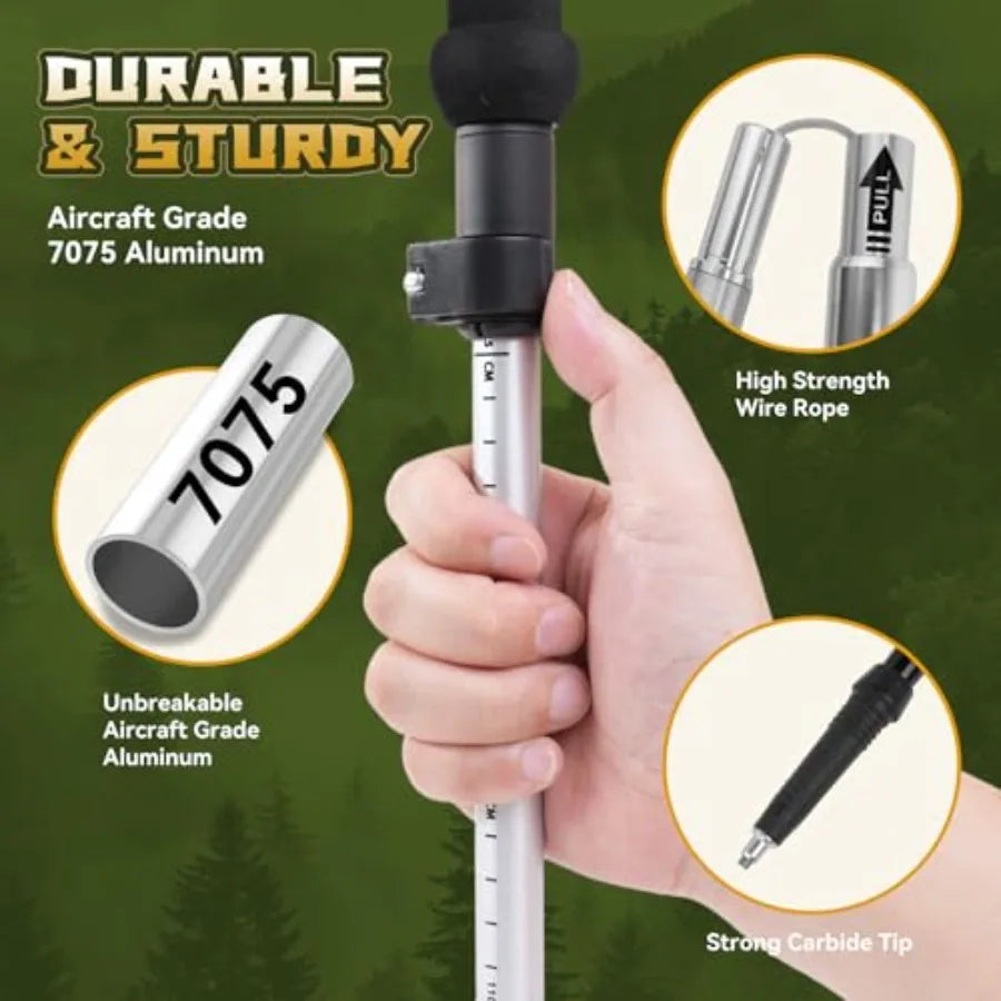 Collapsible Trekking Pole Adjustable Lightweight Aluminum