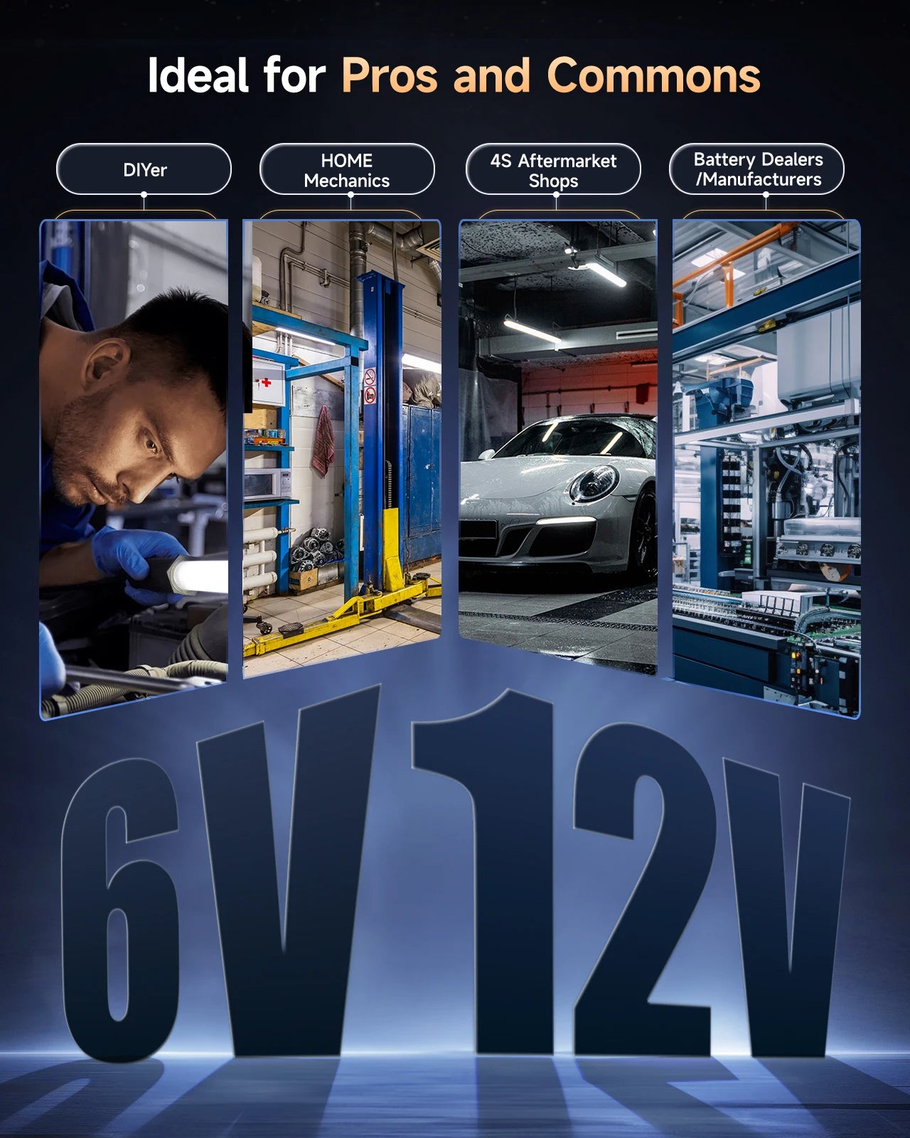 FOXWELL BT301 6V 12V Car Battery Tester Automotive Battery Load Tester Digital Battery Analyzer Crank Charging System Alternator