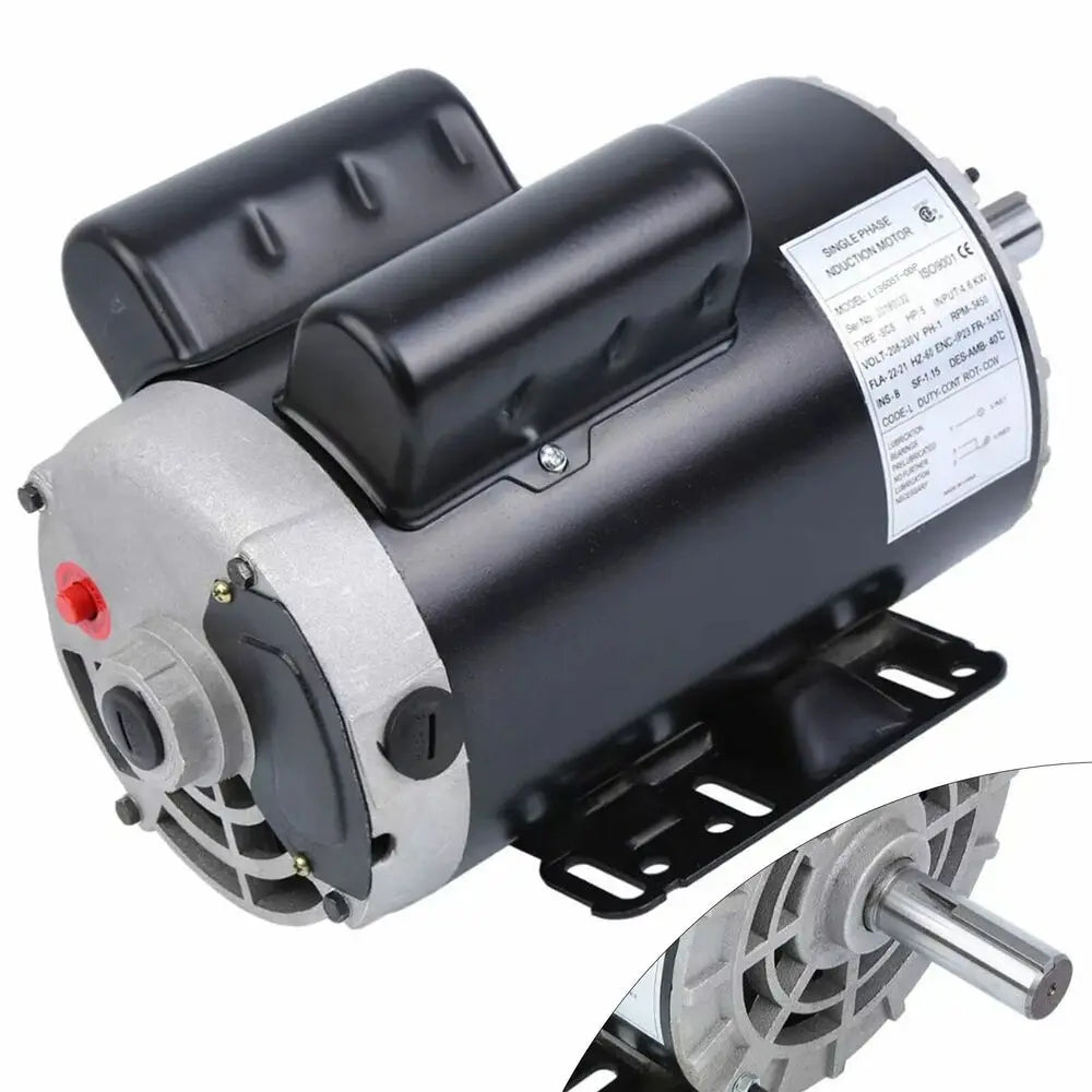 5 HP 3450 RPM Air Compressor 60 Hz Electric Motor 208-230 V Century 7/8'' Shaft