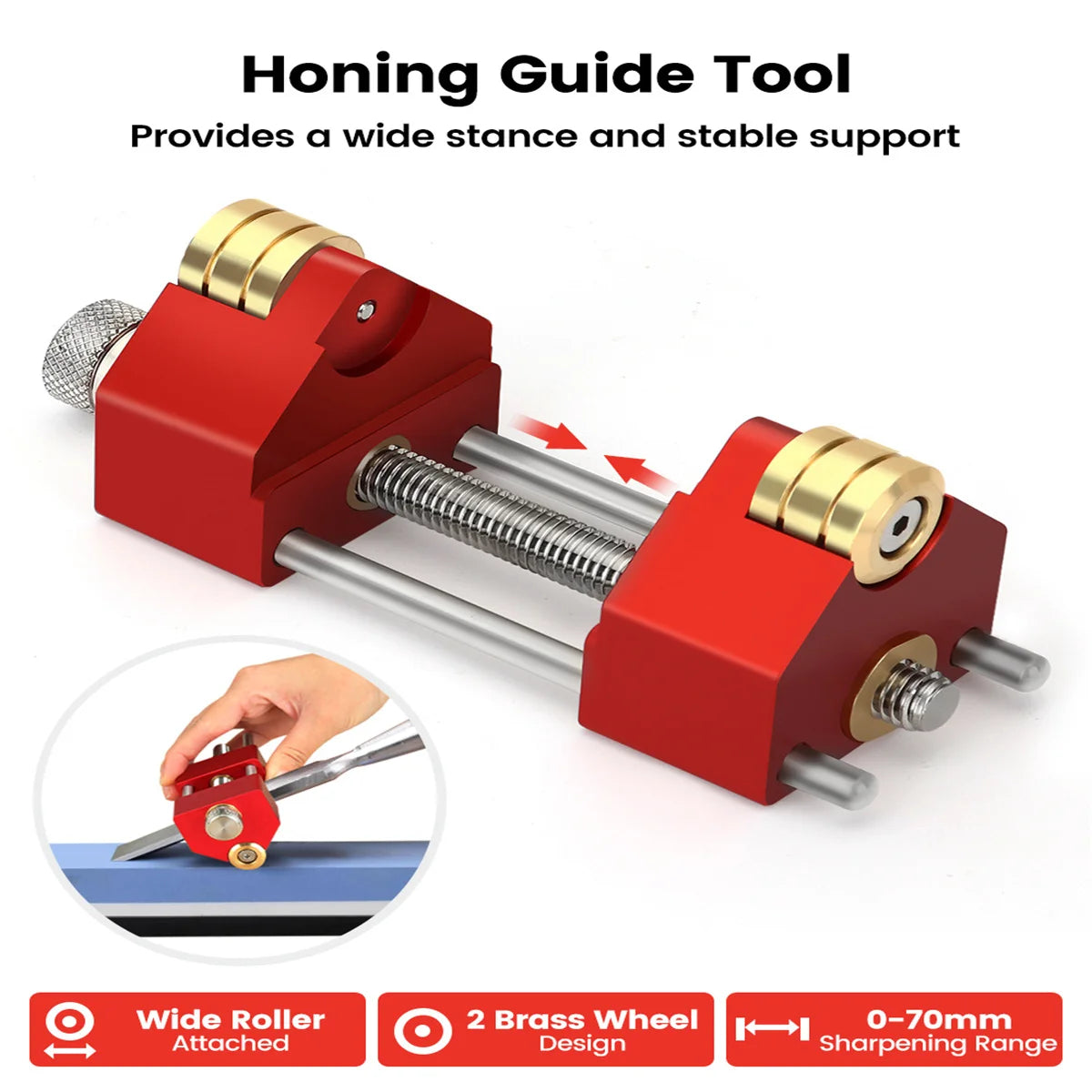 GD1109 Sharpening System Two Types Honing Guide Sharpening Holder Angle Fixture Angle Gauge for Woodworking Chisel