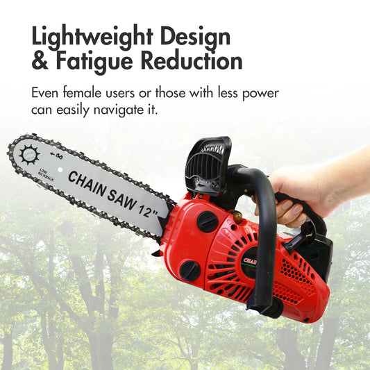 Lightweight Portable Chain Saws Gasoline Chain Saws  Small Chain Saws 12 inches for Tree Wood Branch Cutting Farm Garden Ranch